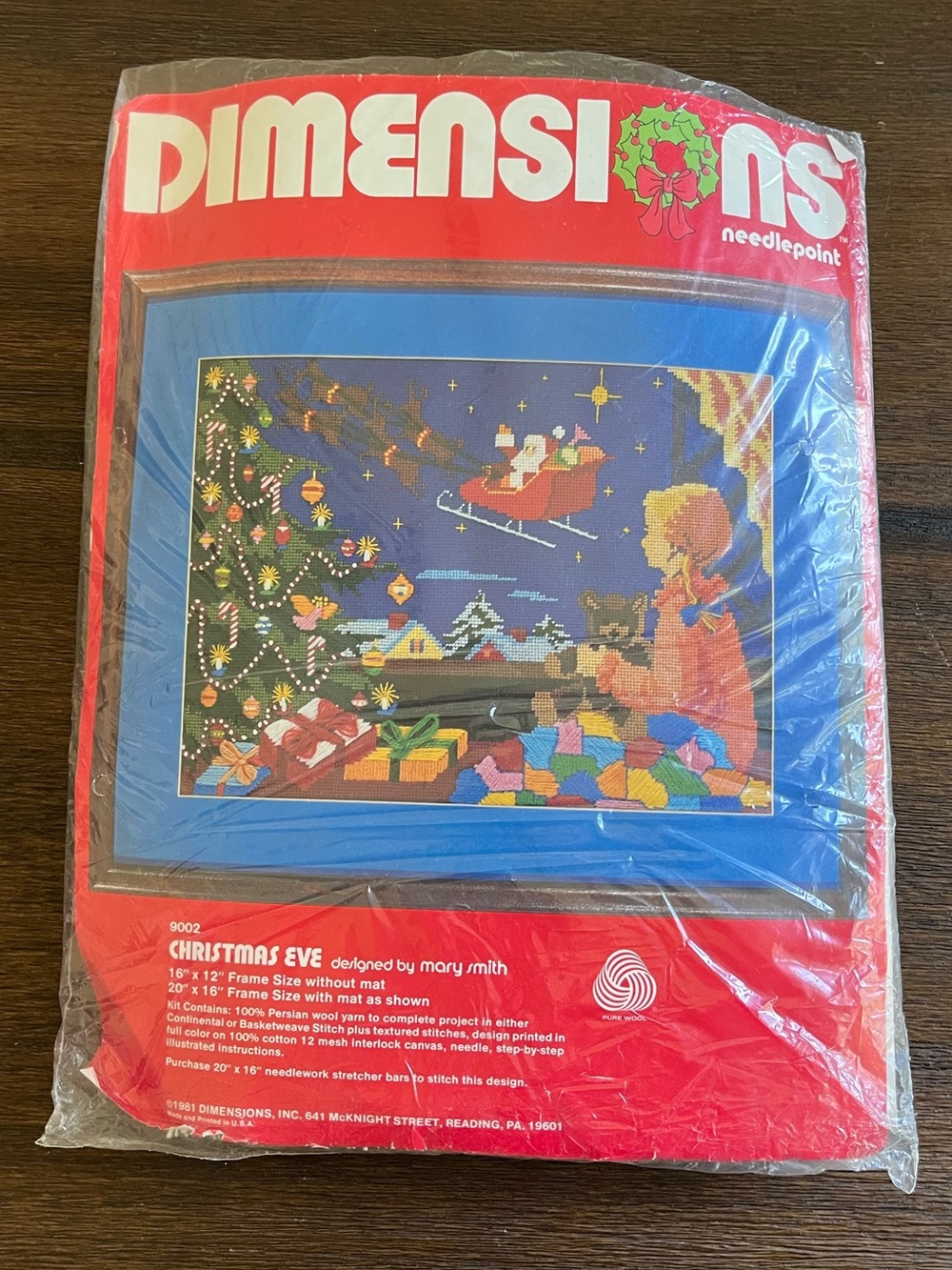 Dimensions | Needlepoint Kit | “Christmas Eve” #9002 | Vintage | Little Girl